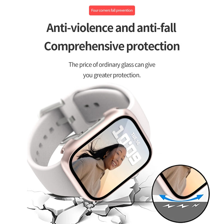Tempered Glass Film PC Watch Case, For Apple Watch Series SE 3&SE 2&6&SE&5&4 44mm, For Apple Watch Series SE 3&SE 2&6&SE&5&4 40mm