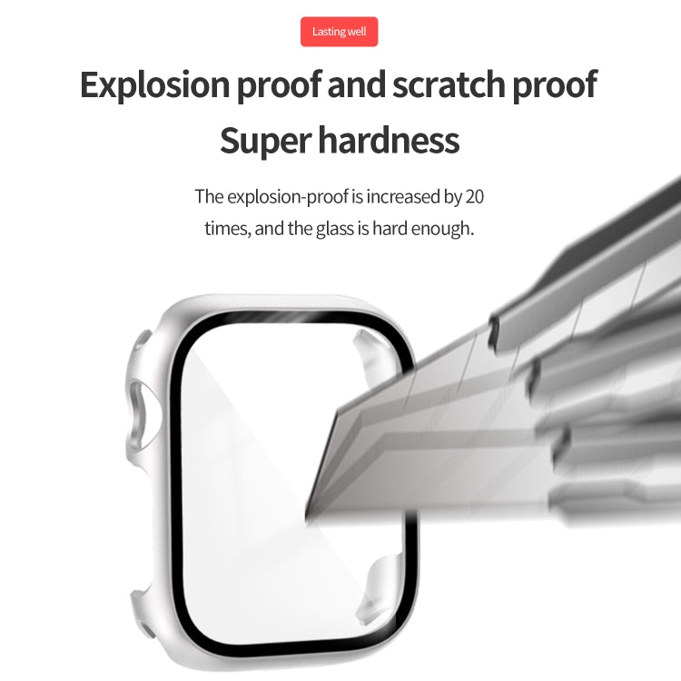 Tempered Glass Film PC Watch Case, For Apple Watch Series 9 / 8 / 7 41mm, For Apple Watch Series 9 / 8 / 7 45mm