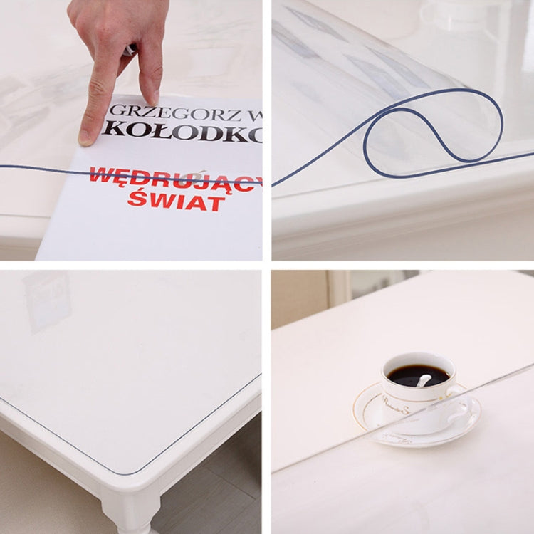 Transparent Soft Glass Tablecloth Household Waterproof Tablecloth PVC Table Mat, Thickness: 1mm, 80x135cm, 85x135cm, 85x140cm, 90x120cm, 90x130cm, 90x135cm