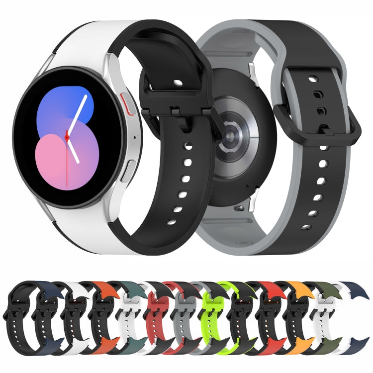 Two-color Silicone Watch Band, For Samsung Galaxy Watch5 40mm / 44mm