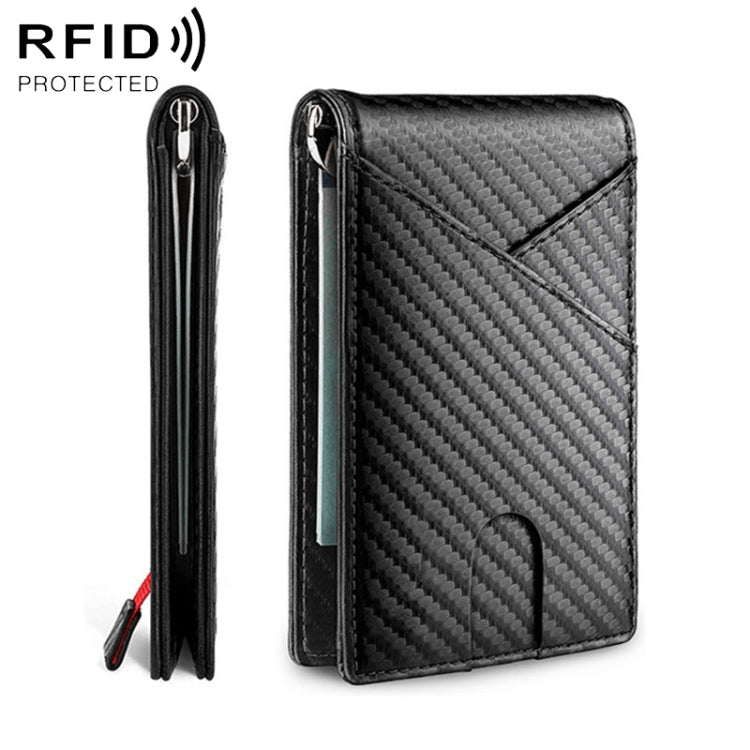 W2108A1 Carbon fiber Business Wallet For Men Black