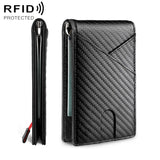 W2108A1 Carbon fiber Business Wallet For Men Black