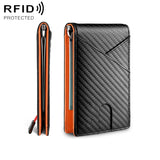 W2108A1 Carbon fiber Business Wallet For Men Orange