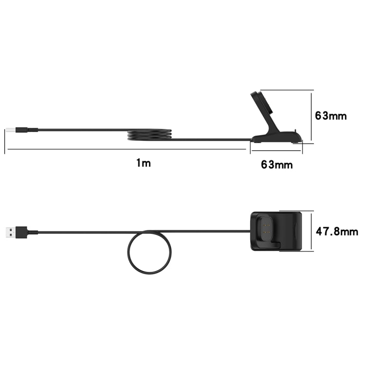 Vertical Magnetic Charger Holder with Chip Protection Support Fast Charging, For Fitbit Versa4 / Sense2