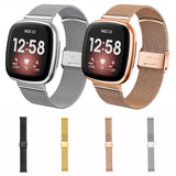 Universal Metal Stainless Steel Buckle Watch Band, For Fitbit Versa 4 / Sense 2