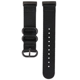 Universal Three-ring Steel Buckle Nylon Watch Band, For Fitbit Versa 4 / Sense 2