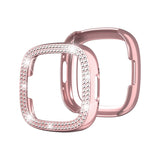Double-Row Diamond Electroplating PC Watch Case, For Fitbit Versa 4 / Sense 2