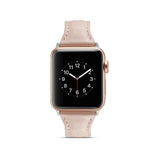 Thin Leather Replacement Wrist Strap Watchband, For Apple Watch 5/4 44mm & 3/2/1 42mm, For Apple Watch 5/4 40mm & 3/2/1 38mm