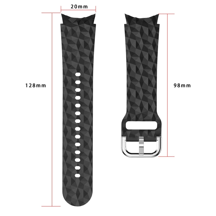 Rhombus Texture Silicone Watch Band, For Samsung Galaxy Watch 5 / Watch 5 Pro