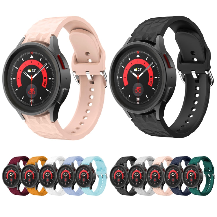 Rhombus Texture Silicone Watch Band, For Samsung Galaxy Watch 5 / Watch 5 Pro