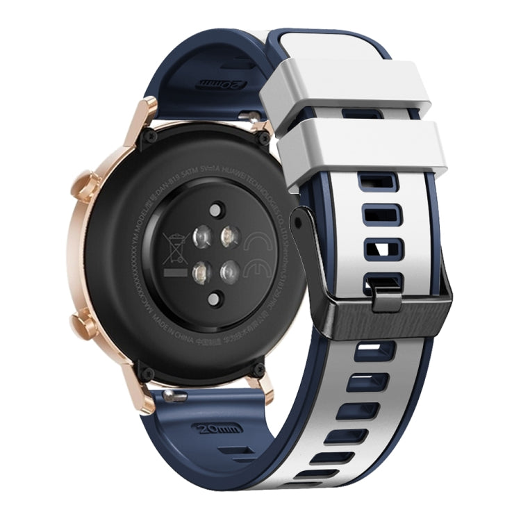 Plain Weave Two-color Silicone Watch Band, For Samsung Galaxy Watch 5 40mm / 44mm