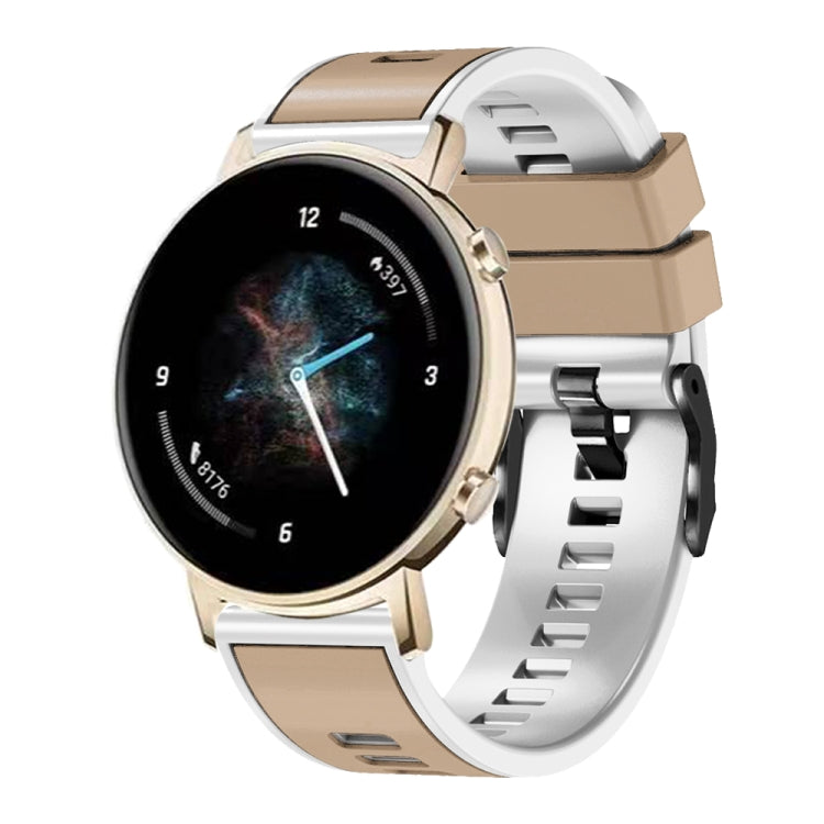 Plain Weave Two-color Silicone Watch Band, For Samsung Galaxy Watch 5 40mm / 44mm