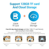 ESCAM QF103 3MP Cloud Storage PT WIFI PIR Alarm IP Camera with Solar Panel Battery Support Full Color Night Vision & Two Way Audio, QF103