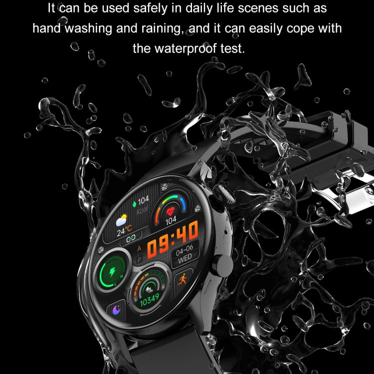 Ochstin 5HK8 Pro 1.36 inch Round Screen Blood Oxygen Blood Pressure Monitoring Bluetooth Smart Watch, Silicone, Leather, Steel - Zen Craft