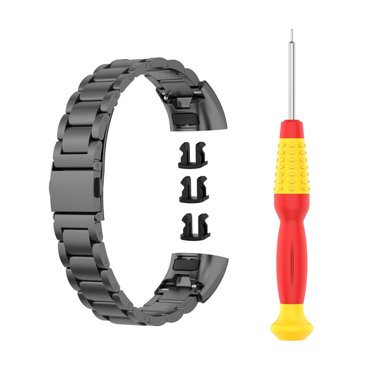 For Huawei Band 4 Pro (TER-B29S) / Band 3 Pro (TER-B29) / Band 3 (TER-B09) Three Beads Steel Wrist Strap Watchband, For Band 4 Pro