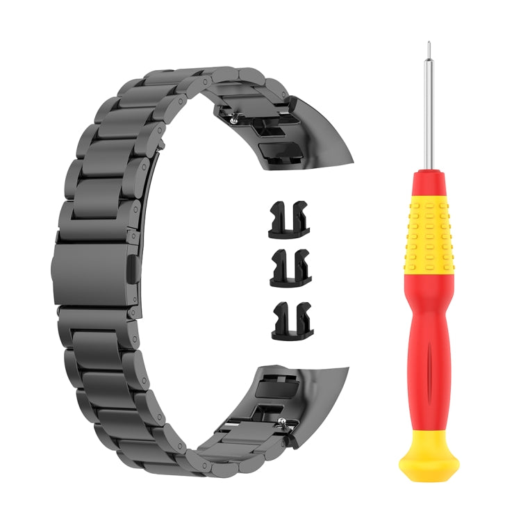 For Huawei Honor Band 4 (CRS-B19) / Honor Band 5 (CRS-B19S) Three Beads Steel Wrist Strap Watchband, For Honor Band 4