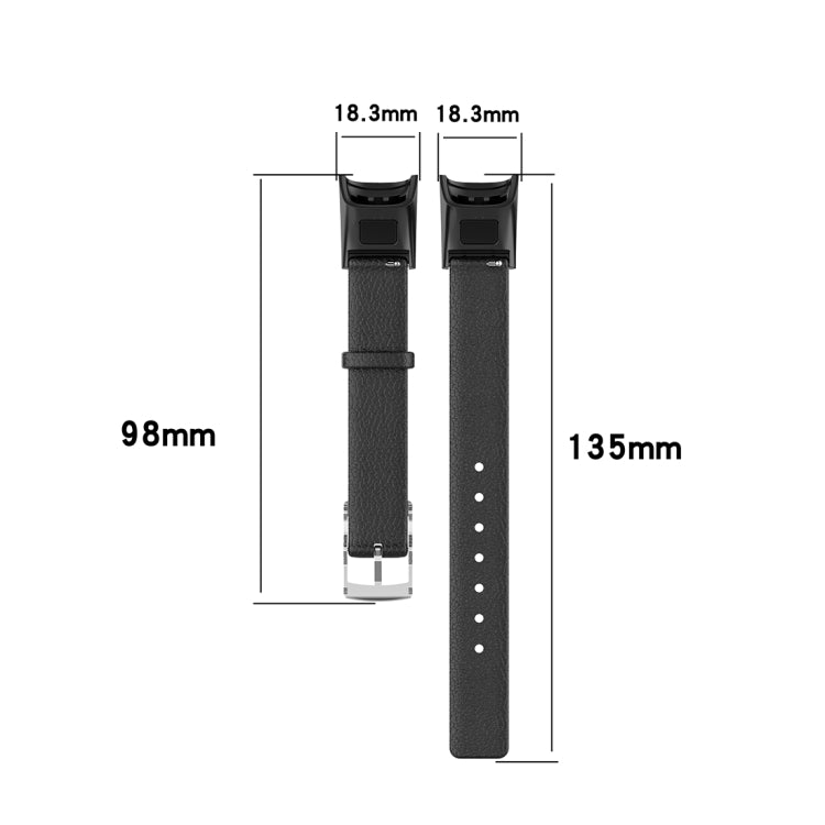 For Huawei Band 4 (ADS-B29) / Honor Band 5i (CRS-B19S) Genuine Leather Wrist Strap Watchband