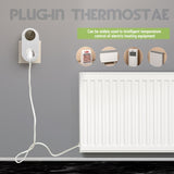 Plug-in LCD Thermostat, EU Plug, With WiFi, Without WiFi