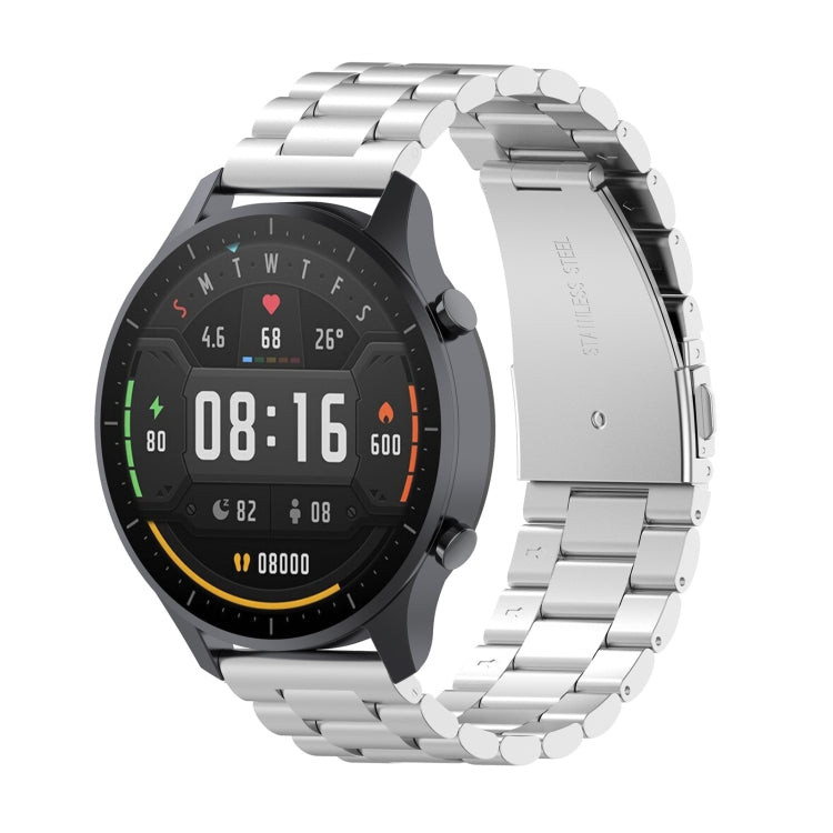 For Xiaomi Watch Color 22mm Three Beads Steel Wrist Strap Watchband