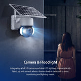 2.4G Wifi Solar Battery Powered? Floodlight PTZ? Camera with PIR Human Detection, ST-S518-2M-TY