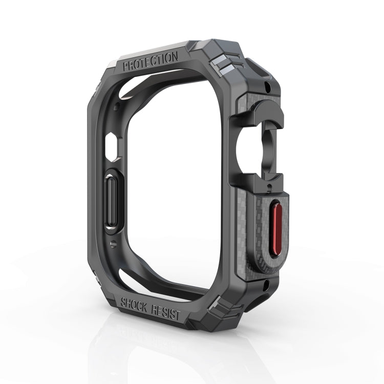 TPU + PC Carbon Fiber Shockproof Case For Apple Watch, Ultra 3 / 2 / 1 49mm