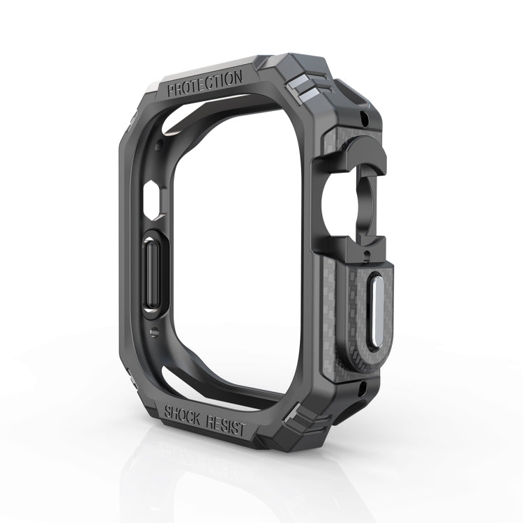 TPU + PC Carbon Fiber Shockproof Case For Apple Watch, Ultra 3 / 2 / 1 49mm