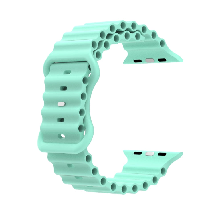 Ocean Style Silicone Watch Band, For Apple Watch Ultra 49mm / Series 8&7 45mm / SE 2&6&SE&5&4 44mm / 3&2&1 42mm, For Apple Watch Series 8&7 41mm / SE 2&6&SE&5&4 40mm / 3&2&1 38mm