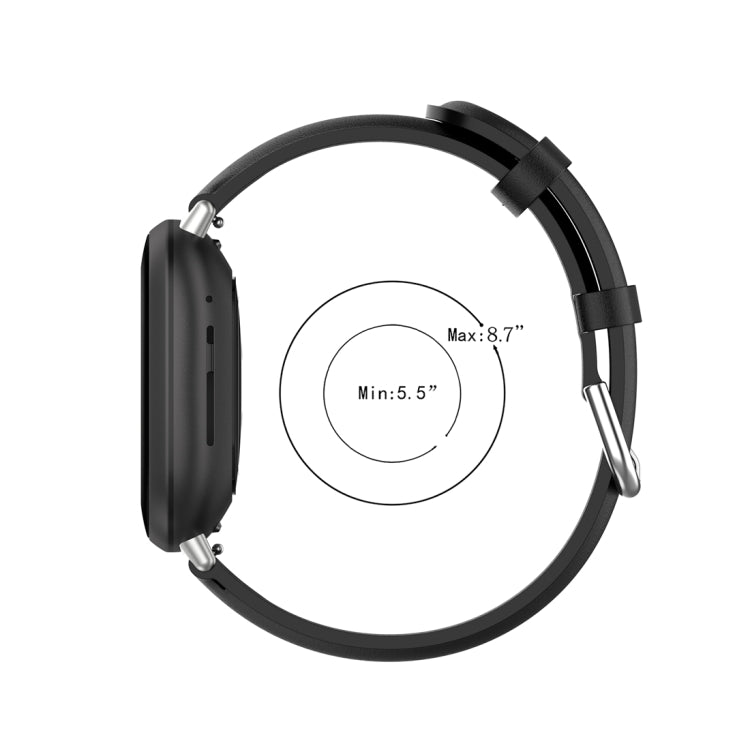 Genuine Leather Watch Band, For Fitbit Versa 3 / Sense