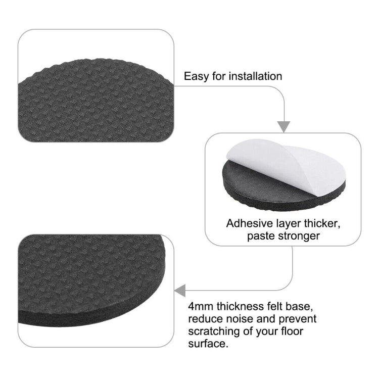 2pcs 46mm Round Plaid EVA Table Sofa Slip-proof Noise-reducing Foot Pads, 46mm
