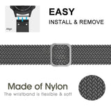 Adjustable Nylon Braided Elasticity Watch Band, For Garmin Fenix 7