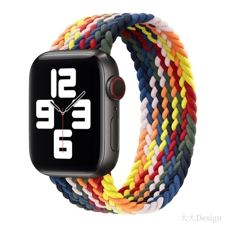 Nylon Single-turn Braided Watch Band For Apple Watch Series 8&7 41mm / SE 2&6&SE&5&4 40mm / 3&2&1 38mm, For Apple Watch Series 8&7 41mm,155mm, For Apple Watch Series 8&7 41mm, 155mm
