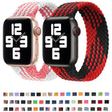 Nylon Single-turn Braided Watch Band For Apple Watch Series 8&7 41mm / SE 2&6&SE&5&4 40mm / 3&2&1 38mm, For Apple Watch Series 8&7 41mm,155mm, For Apple Watch Series 8&7 41mm, 155mm