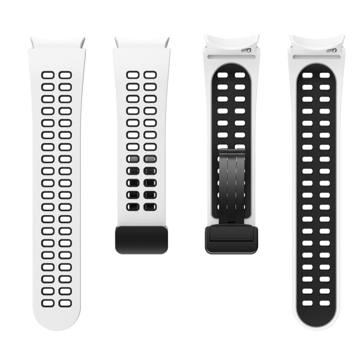 Double-row Hole Folding Buckle Silicone Watch Band, For Samsung Galaxy Watch5 Pro