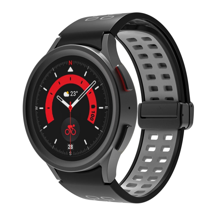 Double-row Hole Folding Buckle Silicone Watch Band, For Samsung Galaxy Watch5 Pro