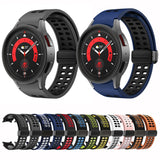 Double-row Hole Folding Buckle Silicone Watch Band, For Samsung Galaxy Watch5 Pro