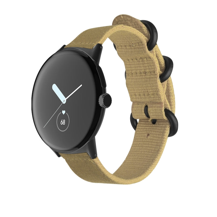 Woven Nylon Steel Buckle Watch Band, For Google Pixel Watch 4 / 3 / 2 / 1 41mm