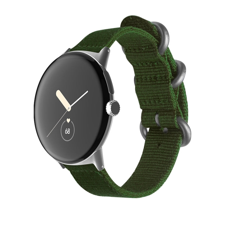Woven Nylon Steel Buckle Watch Band, For Google Pixel Watch 4 / 3 / 2 / 1 41mm
