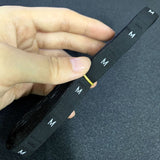 3.2 x 1.2cm Size Labels Polyester Cloth Clothing Label 1 Roll (about 380 PCs), XS, S, M, L, XL, XXL, XXXL, XXXXL, XXXXXL XS Black