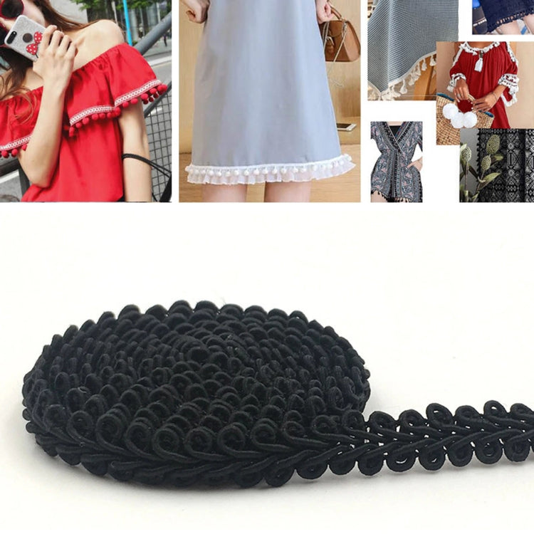 WG000108 Polyester Silk Centipede Shape Lace Belt DIY Clothing Accessories, Size: 5000 x 0.8cm