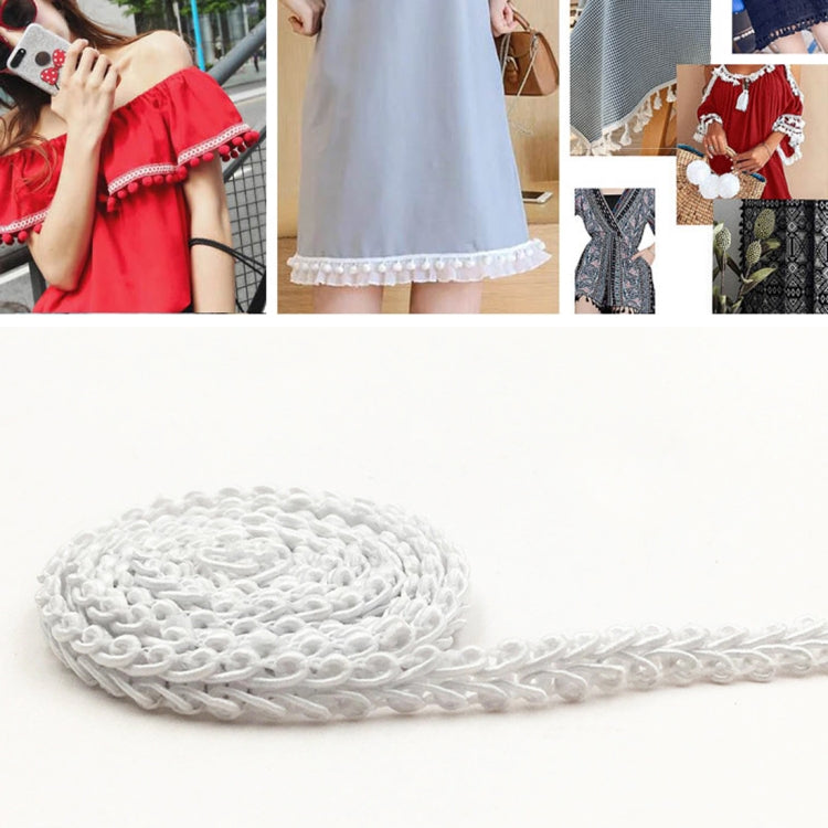 WG000108 Polyester Silk Centipede Shape Lace Belt DIY Clothing Accessories, Size: 5000 x 0.8cm