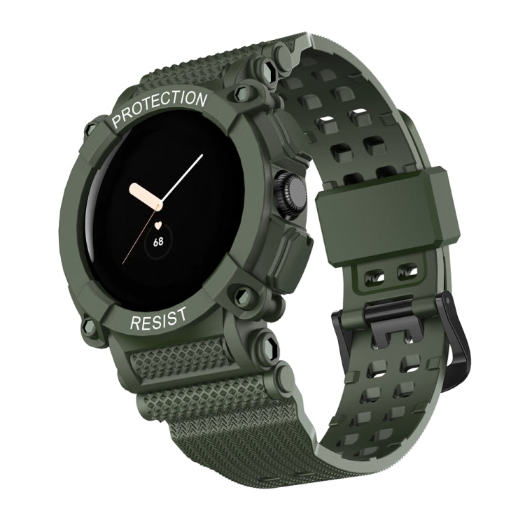 Three-proof Solid Color Integrated Watch Band, For Google Pixel Watch
