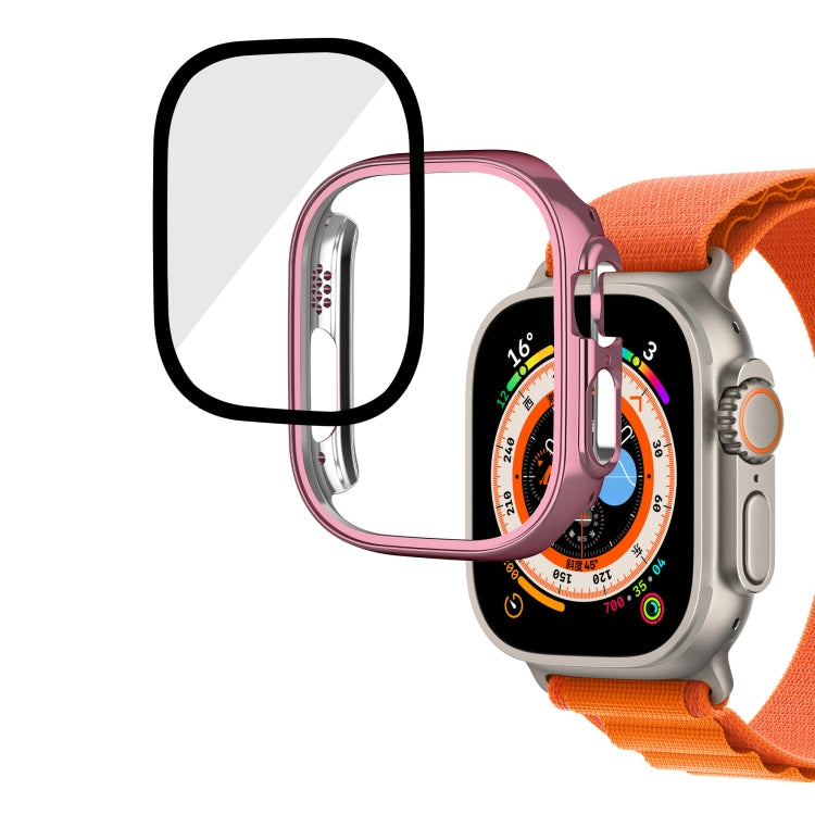 Plating Gloss PC Tempered Glass Integral Watch Case, For Apple Watch Ultra 3 / 2 / 1 49mm