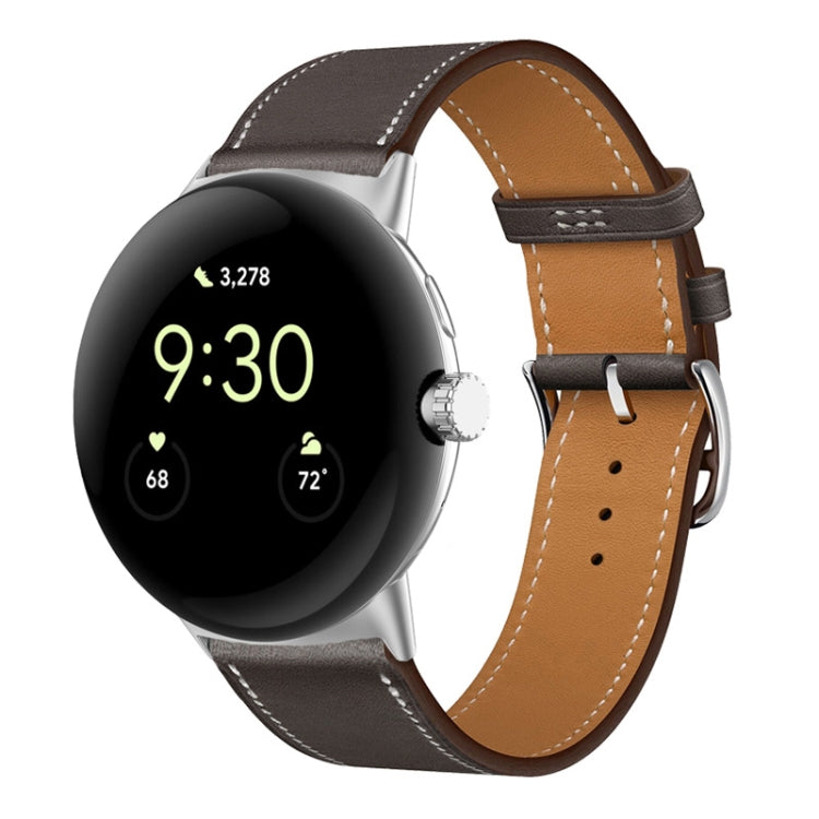Genuine Leather Watch Band, For Google Pixel Watch 4 / 3 / 2 / 1 41mm