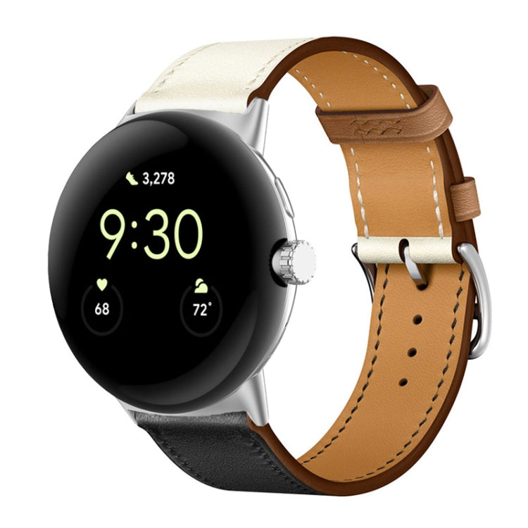 Genuine Leather Watch Band, For Google Pixel Watch 4 / 3 / 2 / 1 41mm
