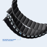 Two-section Magnetic Silicone Watch Band, For Google Pixel Watch 4 / 3 / 2 / 1 41mm