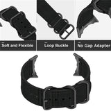 Three-ring Black Buckle Nylon Watch Band, For Google Pixel Watch 4 / 3 / 2 / 1 41mm