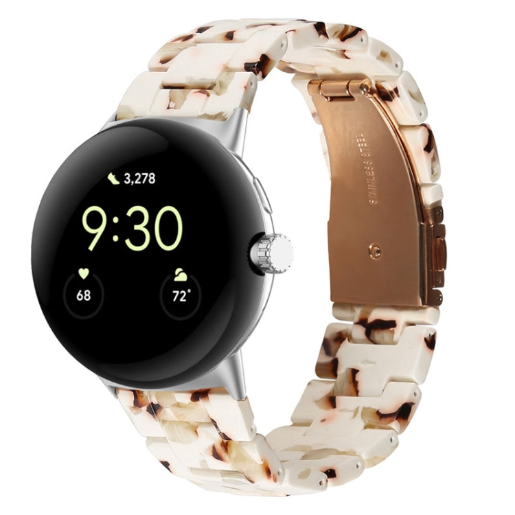 Three-beads Resin Watch Band, For Google Pixel Watch 4 / 3 / 2 / 1 41mm