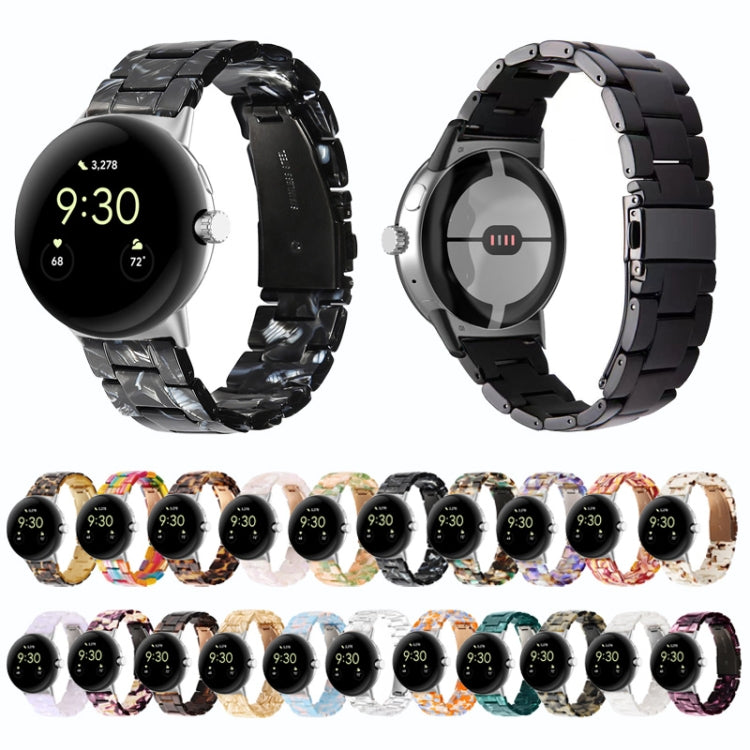 Three-beads Resin Watch Band, For Google Pixel Watch 4 / 3 / 2 / 1 41mm