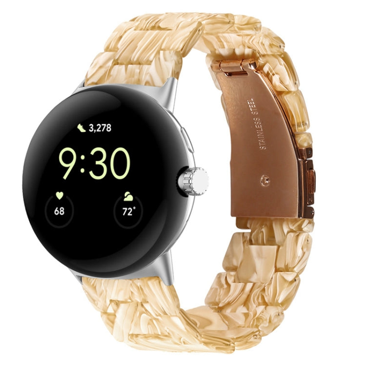 Three-beads Resin Watch Band, For Google Pixel Watch 4 / 3 / 2 / 1 41mm