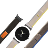 Loop Silver Connector Nylon Watch Band, For Google Pixel Watch 4 / 3 / 2 / 1 41mm